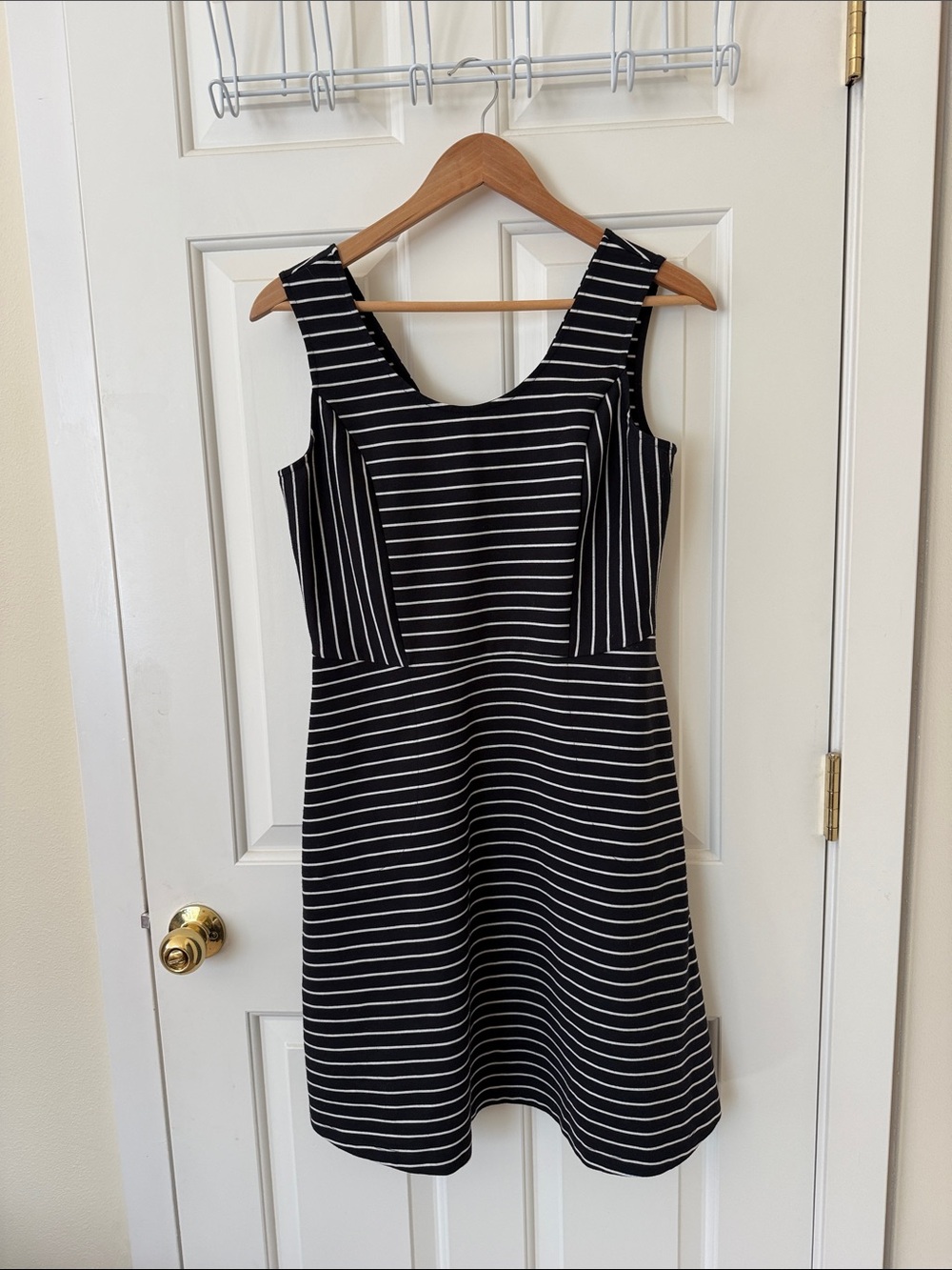 ExOfficio Black and White Striped Odessa Tank Dress Medium (8-10)
